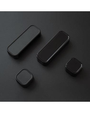 Poignée de meuble WEGA poignée design posée sur une surface sombre