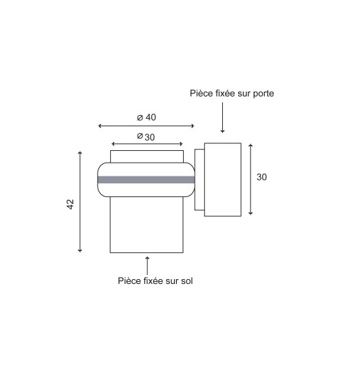 Butoir magnétique à ressort AL3042 EUROWALE