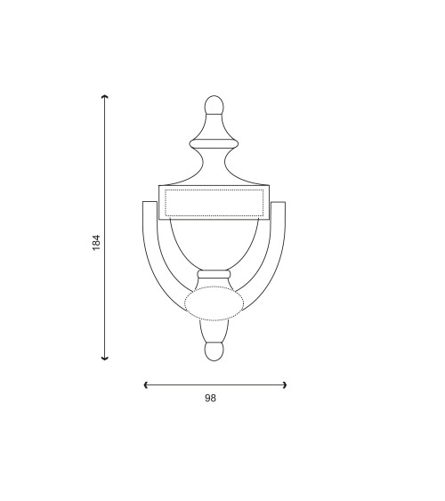 Heurtoir de porte VICTORIEN B en laiton titane PVD EUROWALE