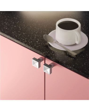 Bouton de meuble REGGEA poignée design monté sur un meuble