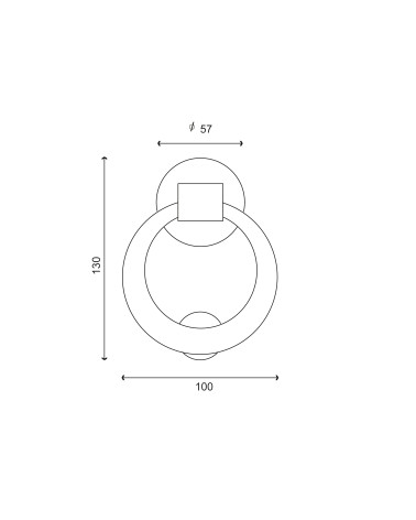 Dessin Heurtoir Anneau Laiton poli verni EUROWALE