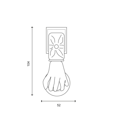 Heurtoir de porte MAIN en laiton titane PVD EUROWALE
