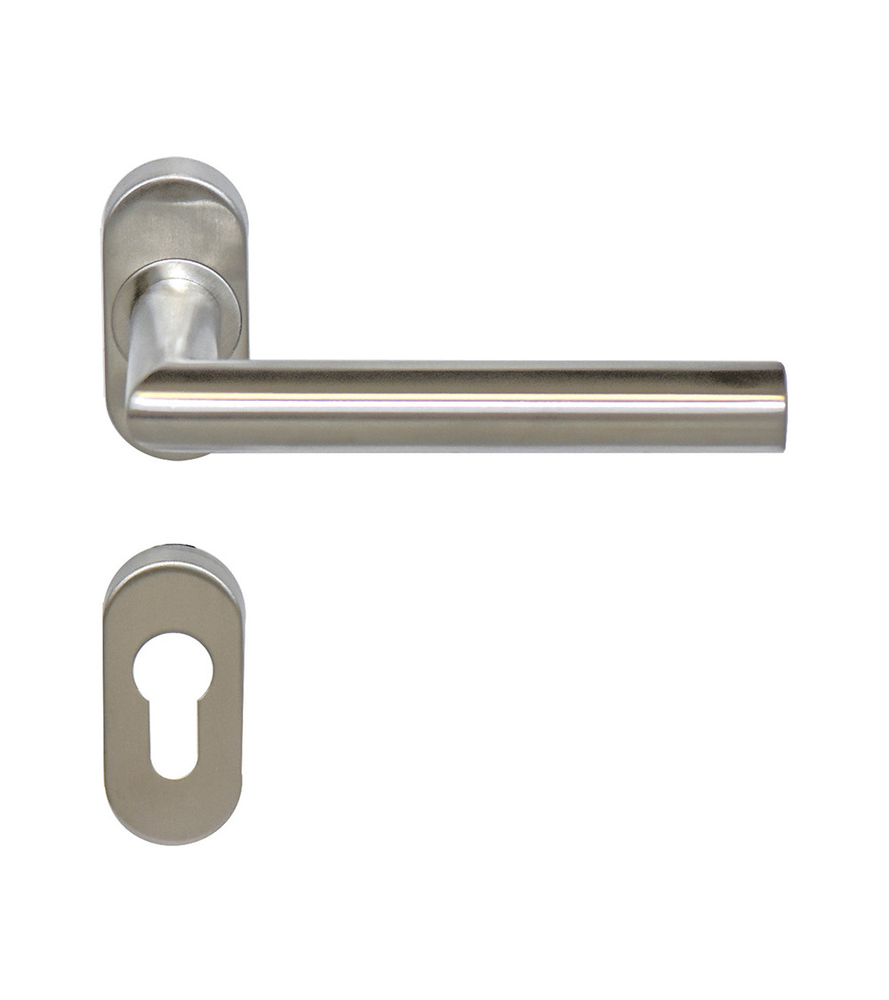 Poignée de porte Altesse+rosace inox 316 pour ambiances salines EUROWALE