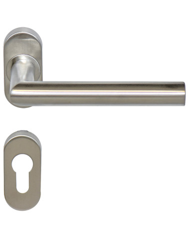 Poignée de porte Altesse+rosace inox 316 pour ambiances salines EUROWALE