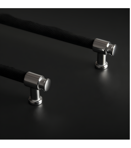 Poignée de meuble anode noire/chrome brillant GALIUM poignée design