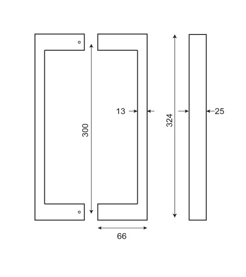 Poignée de tirage simple Majestea inox EUROWALE