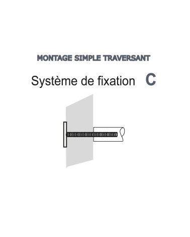 Poignée de tirage Bordeaux Droite en inox brossé mat