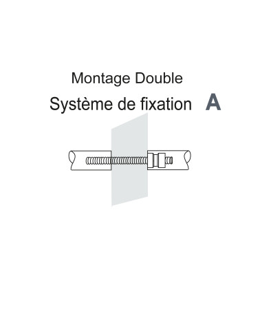 Poignée de tirage déportée Rectangulaire en T - inox Noir PVD ultra résistant