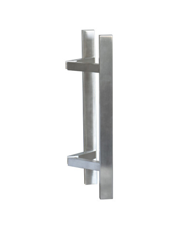 Poignée de tirage déportée Rectangulaire en T inox double EUROWALE