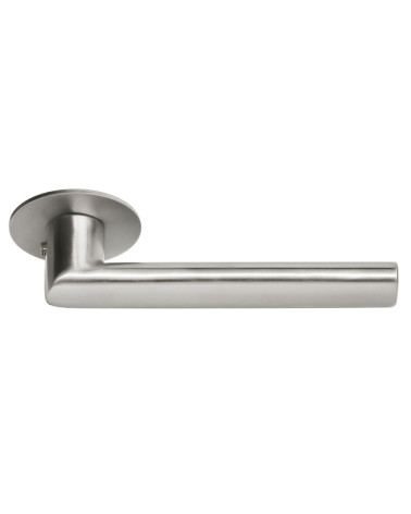 Poignée de porte saillie réduite inox rosace fine