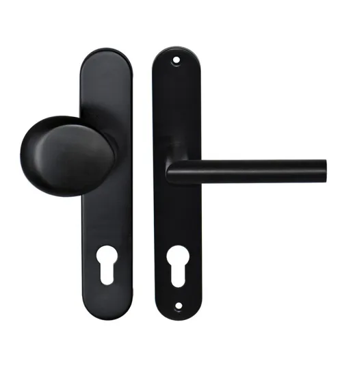 Poignée de porte palière Altesse noire cylindre 92 EUROWALE
