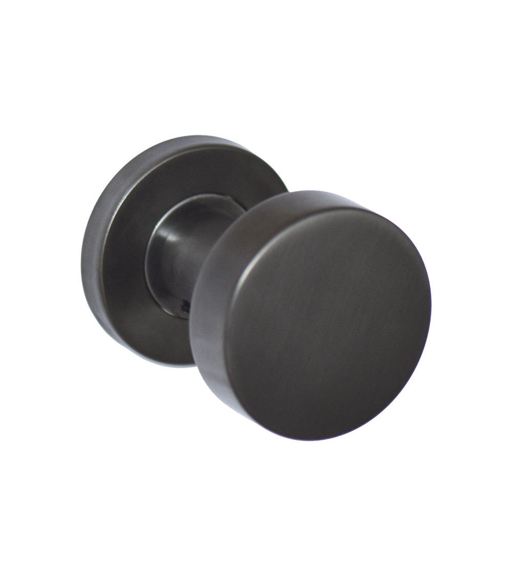 Bouton cylindre Gris Lumière PVD EUROWALE