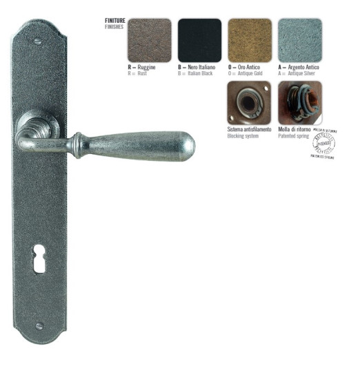 Poignée de porte couleur rouille FON