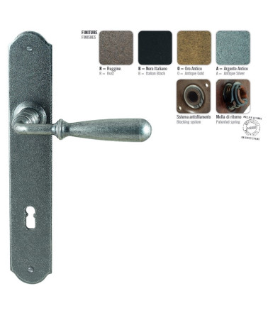 Poignée de porte couleur argent antique FON