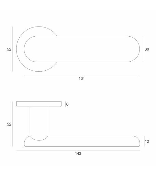 Poignée de porte noire Maff poignée design