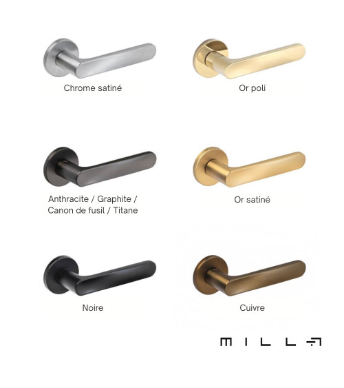 Poignée de porte chrome satiné RITA poignée design