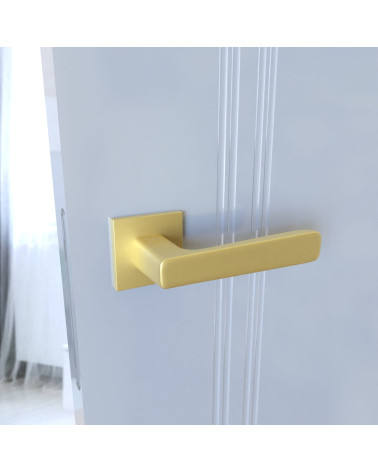 Poignée de porte moderne PARMA poignée design couleur 1 montée sur une porte