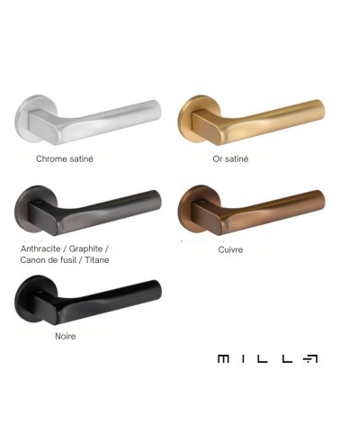 Poignée de porte design moderne en zamak TACTUS ronde poignée design avec 5 déclinaisons