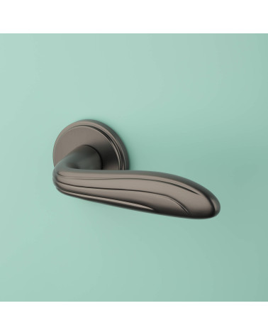 Poignée de porte graphite CATALPA poignée design vue rapprochée