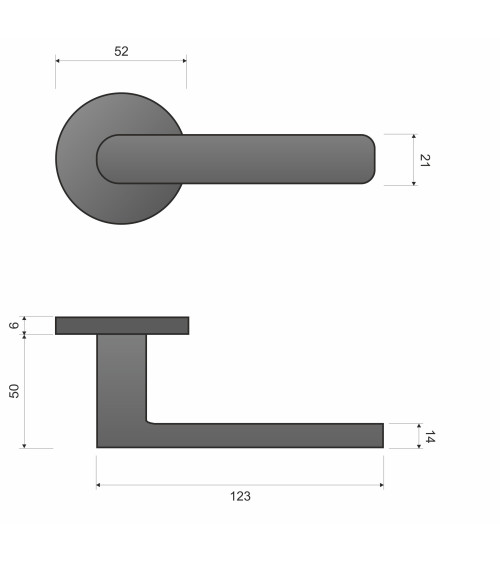 Poignée de porte chrome satiné TORINO poignée design