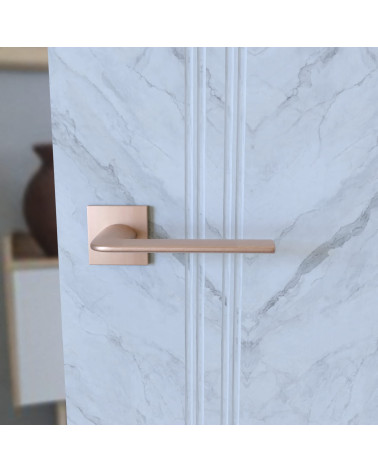 Poignée de porte cuivre STINGER quincaillerie design vue de face