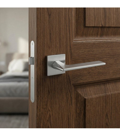 Poignée de porte chrome satiné ARA poignée design