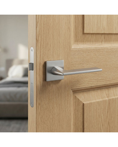 Poignée de porte chrome satiné ARA