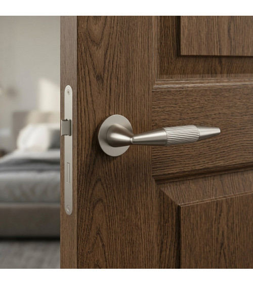 Poignée de porte nickel satiné IDESA poignée design