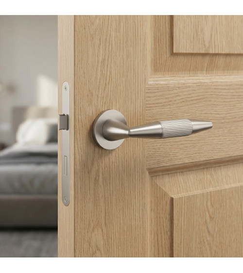 Poignée de porte nickel satiné IDESA poignée design