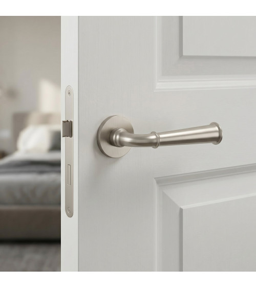 Poignée de porte chrome satiné IBRA poignée design