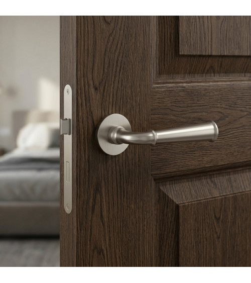 Poignée de porte chrome satiné IBRA poignée design