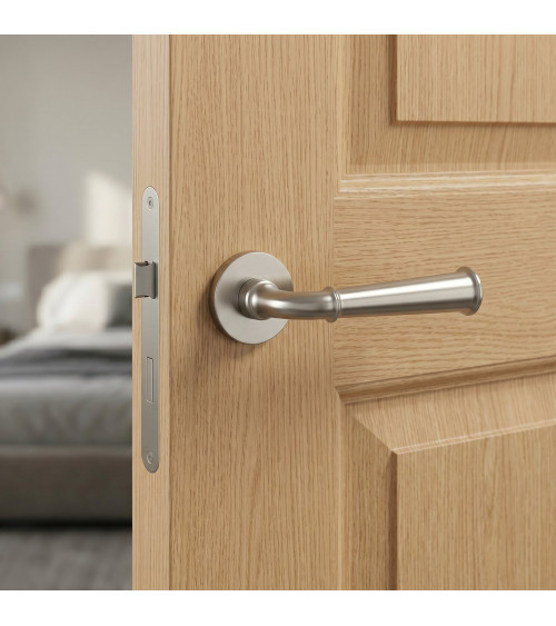 Poignée de porte chrome satiné IBRA poignée design