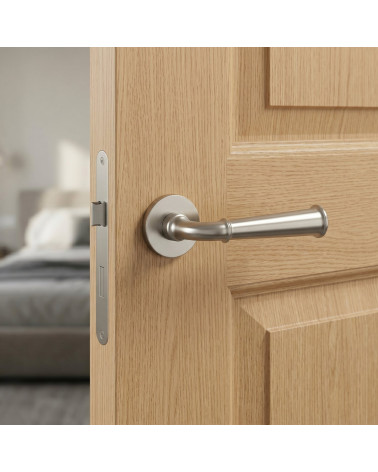 Poignée de porte chrome satiné IBRA