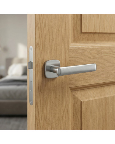Poignée de porte chrome satiné FORMA
