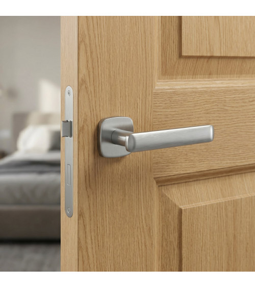 Poignée de porte moderne en zamak FORMA carrée arrondie poignée design