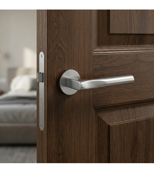 Poignée de porte chrome satiné TACTUS poignée design