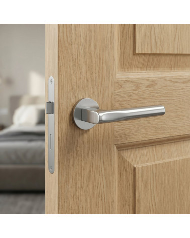 Poignée de porte chrome satiné TACTUS