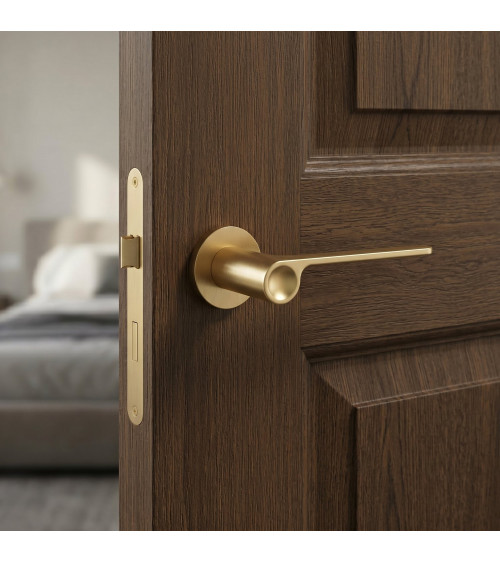 Poignée de porte or satiné PLANO poignée design
