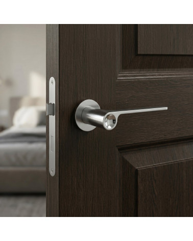 Poignée de porte minimaliste en zamak PLANO ronde