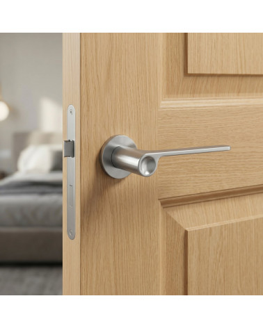 Poignée de porte minimaliste en zamak PLANO ronde