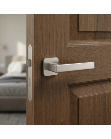 Poignée de porte en zamak TILIA carrée arrondie