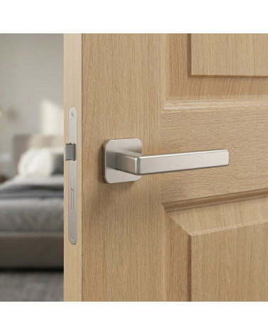 Poignée de porte en zamak TILIA carrée arrondie