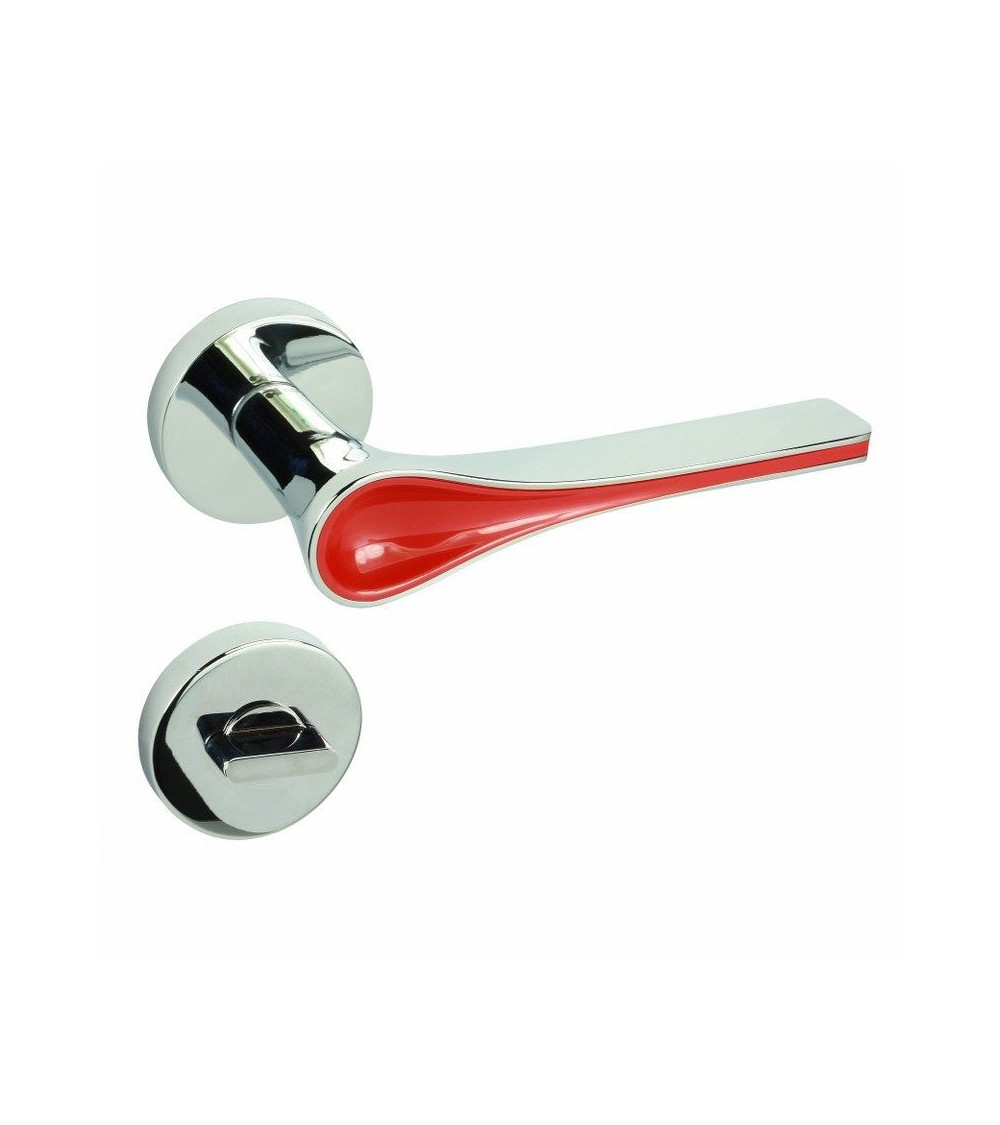 Poignée de porte Rouge Polaris Ronde WC -  poignée design