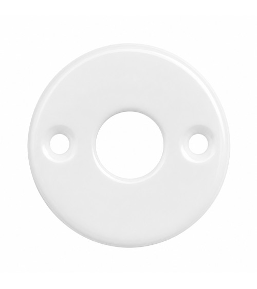 Rosace à trou en porcelaine blanche
