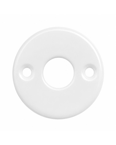 Rosace à trou en porcelaine blanche
