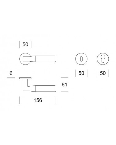 Poignée de porte Moderne ENTO TUBE en laiton -  poignée design