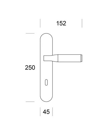Poignée de porte Moderne ENTO TUBE en laiton -  poignée design