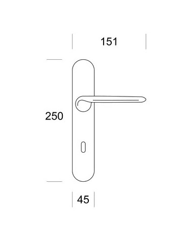 Poignée de porte Ento Elan avec dimensions
