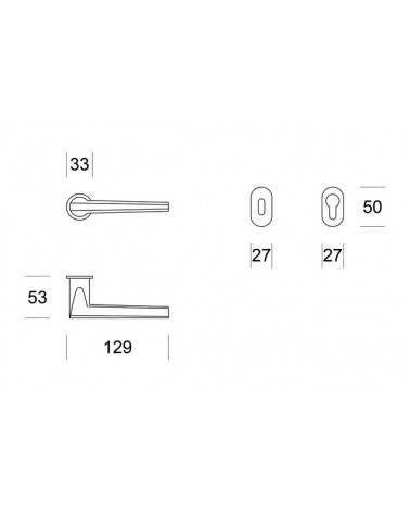 Poignée de porte moderne Ento Pilot C3 avec dimensions