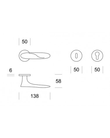 Poignée de porte Chrome satiné ENTO LIFE
